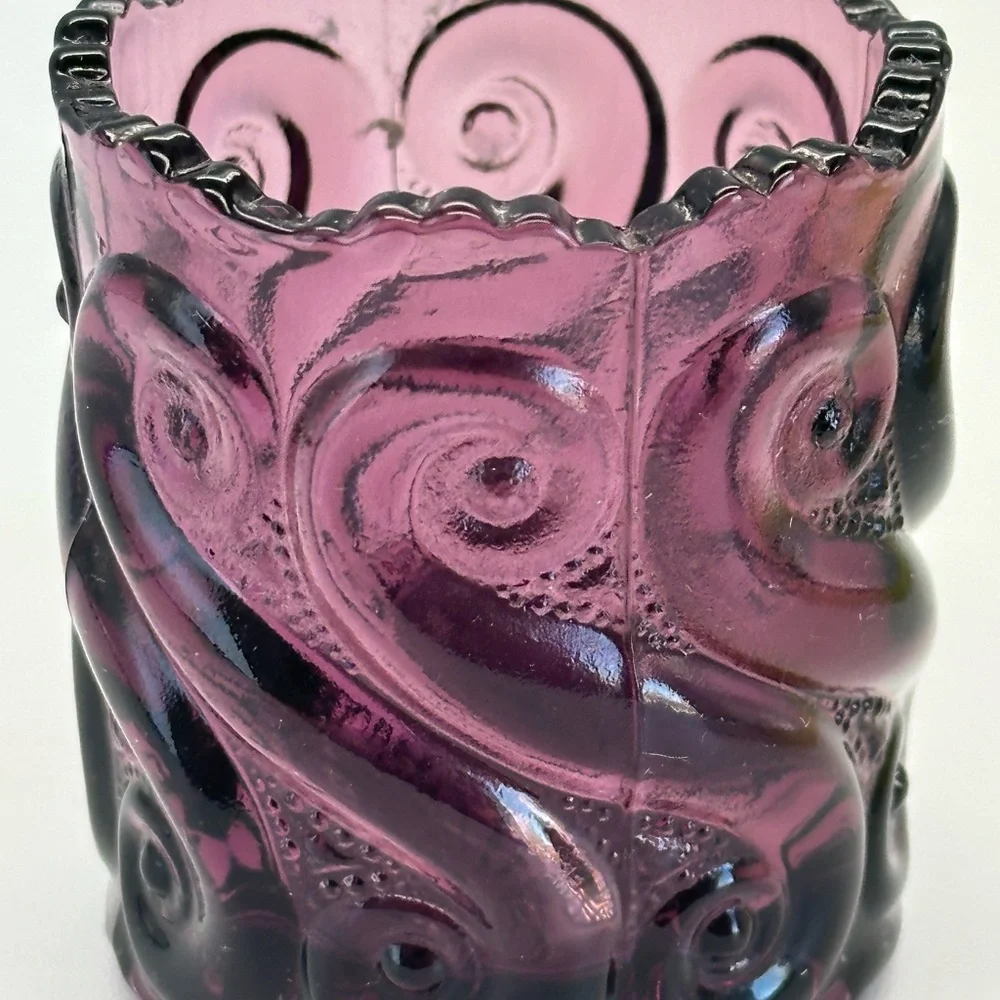 Vintage Elegant Purple Glass toothpick /match Holder - Picture 3 of 8